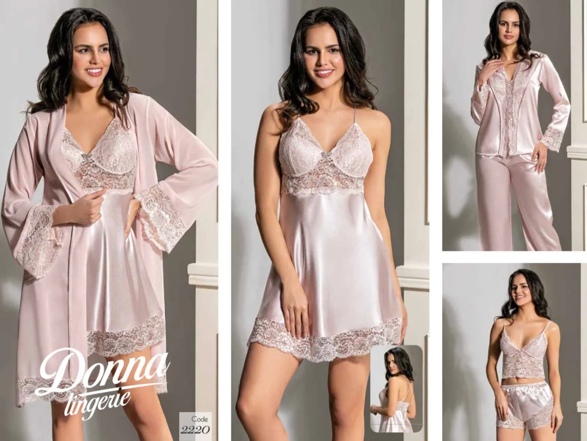 Gecelik Sabahlık DN Polo Club Saten 6'lı Set Model: 2220
